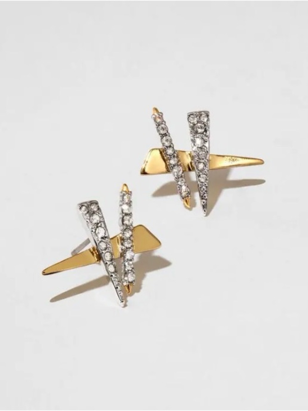 Alexis Bittar Earrings Spike Crystal Encrusted Spear Gold C Z SB25